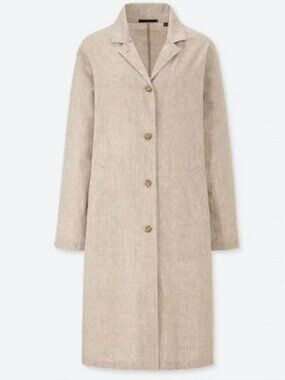 Uniqlo Linen Cotton Minimalist Coat Size S